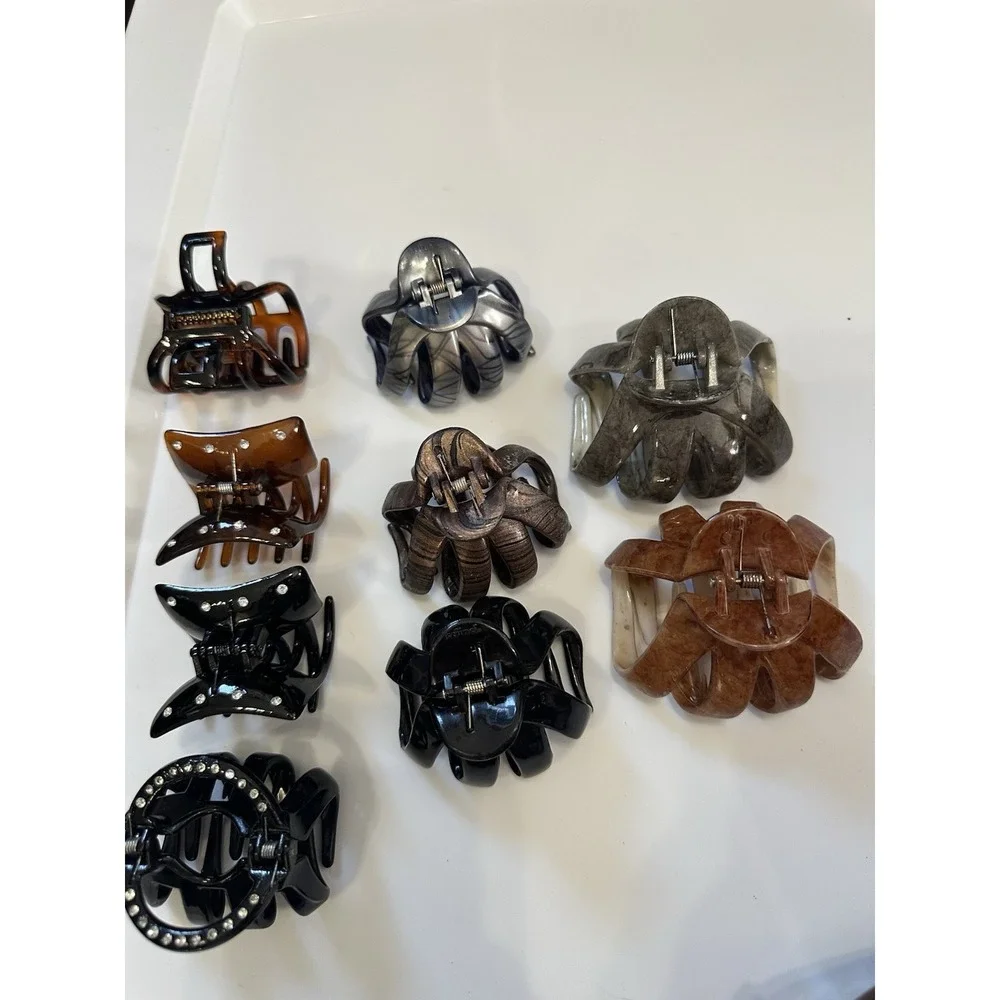 Large‎ claw clips, Lot Of 9